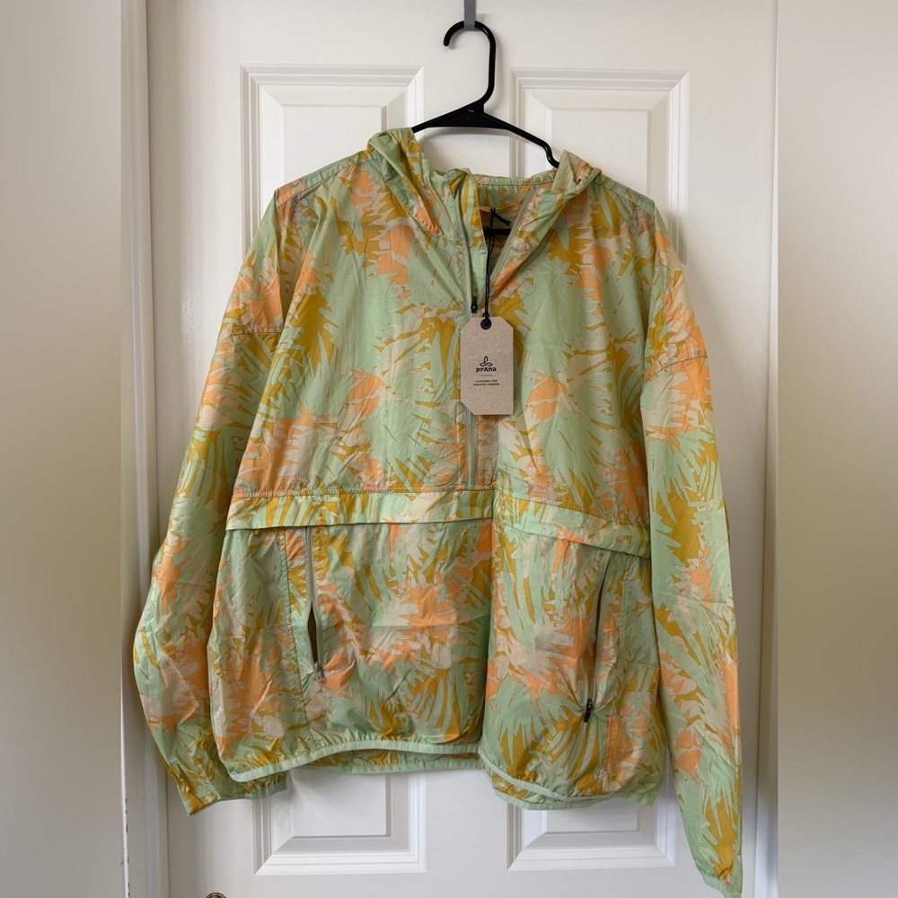 Prana - Tropical Print Windbreaker Jacket - Large - NWT!